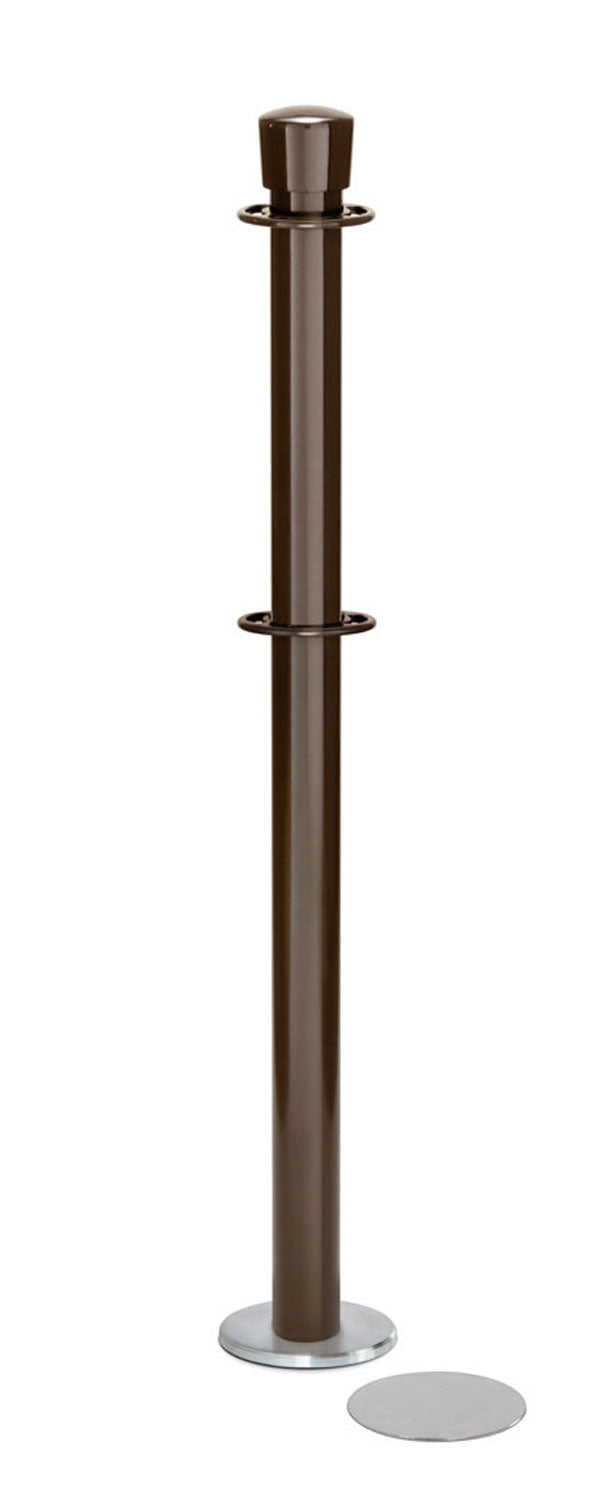 Magnetic Post and Rope Stanchion | Lavi - SB - Statuary Bronze - 5.5" Magnetic · Double-line (ADA)