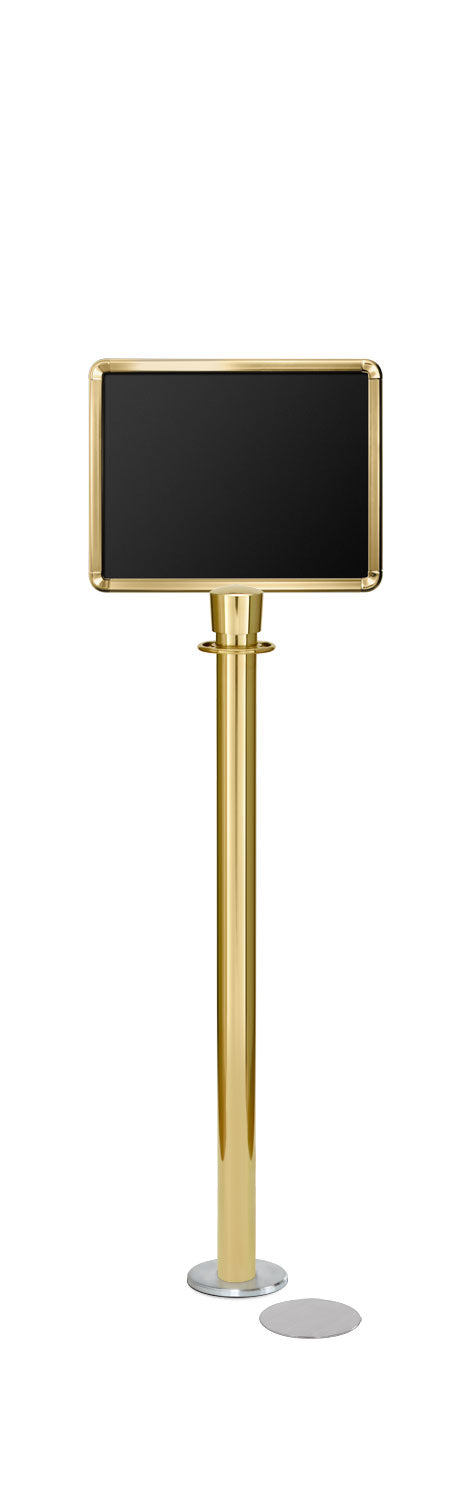 Magnetic Traditional Sign Stand | Lavi - PB - Polished Brass - 11 x 14 · Horizontal · Closed frame