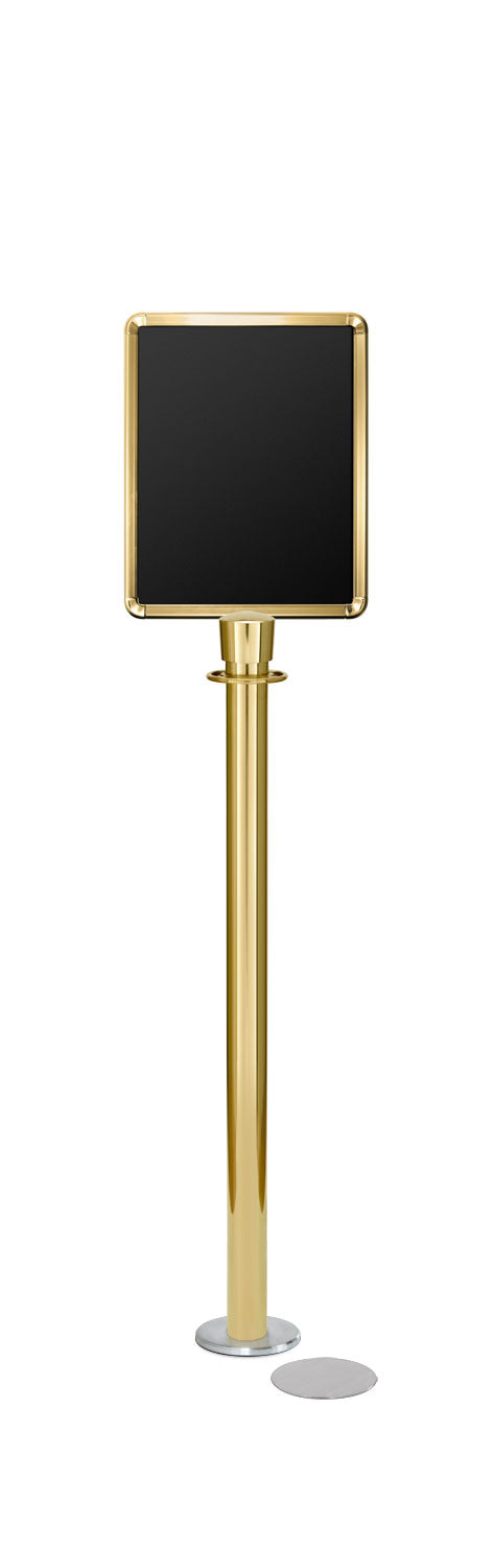 Magnetic Traditional Sign Stand | Lavi - PB - Polished Brass - 11 x 14 · Vertical · Slotted