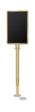 Magnetic Traditional Sign Stand | Lavi - PB - Polished Brass - 14 x 22 · Vertical · Closed frame