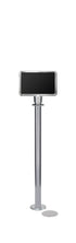 Magnetic Traditional Sign Stand | Lavi - PO - Polished Stainless - 7 x 11 · Horizontal · Closed frame