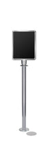 Magnetic Traditional Sign Stand | Lavi - PO - Polished Stainless - 11 x 14 · Vertical · Closed frame