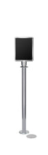 Magnetic Traditional Sign Stand | Lavi - PO - Polished Stainless - 8.5 x 11 · Vertical · Slotted
