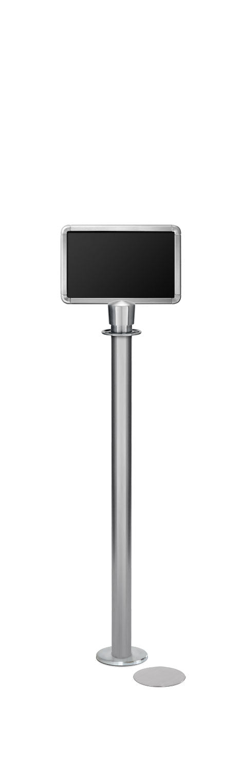 Magnetic Traditional Sign Stand | Lavi - SA - Satin Stainless - 7 x 11 · Horizontal · Closed frame