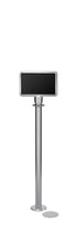 Magnetic Traditional Sign Stand | Lavi - SA - Satin Stainless - 7 x 11 · Horizontal · Slotted