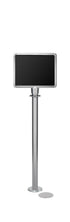 Magnetic Traditional Sign Stand | Lavi - SA - Satin Stainless - 11 x 14 · Horizontal · Slotted