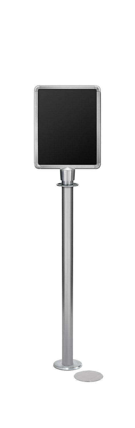 Magnetic Traditional Sign Stand | Lavi - SA - Satin Stainless - 11 x 14 · Vertical · Closed frame
