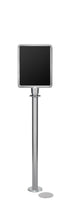 Magnetic Traditional Sign Stand | Lavi - SA - Satin Stainless - 11 x 14 · Vertical · Closed frame