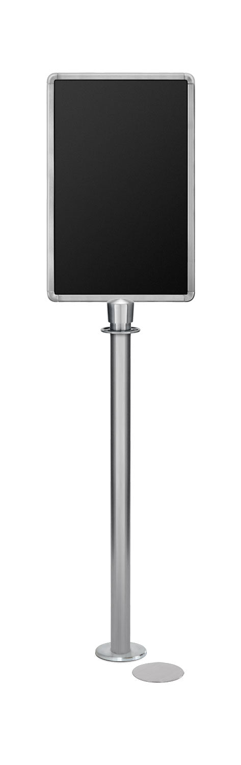 Magnetic Traditional Sign Stand | Lavi - SA - Satin Stainless - 14 x 22 · Vertical · Closed frame