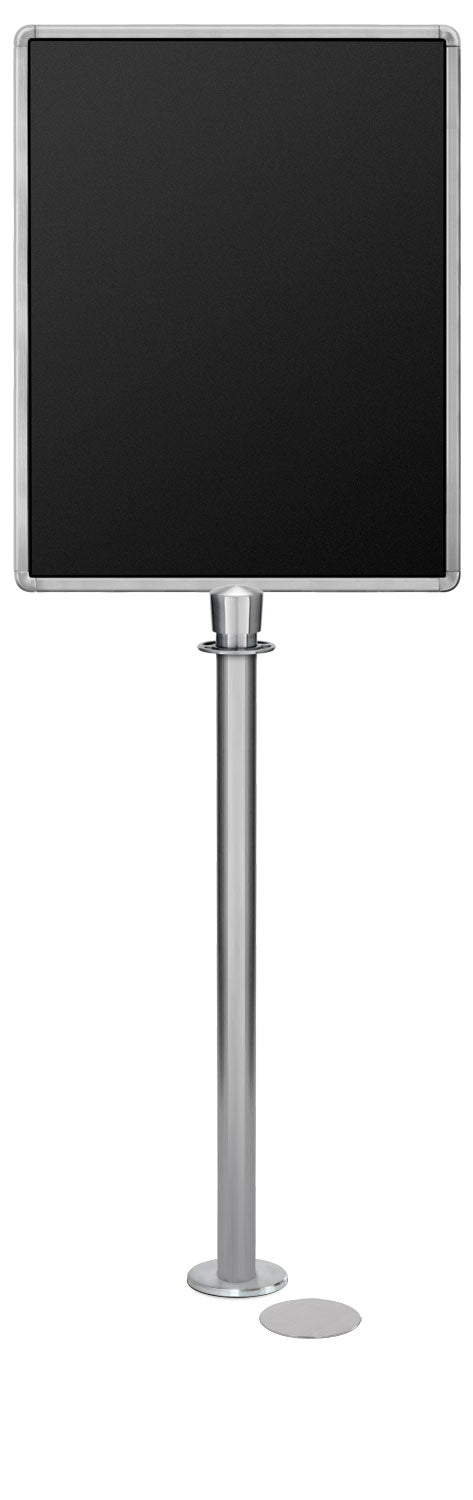 Magnetic Traditional Sign Stand | Lavi - SA - Satin Stainless - 22 x 28 · Vertical · Closed frame