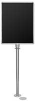 Magnetic Traditional Sign Stand | Lavi - SA - Satin Stainless - 22 x 28 · Vertical · Closed frame