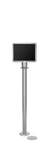 Magnetic Traditional Sign Stand | Lavi - SA - Satin Stainless - 8.5 x 11 · Horizontal · Closed frame