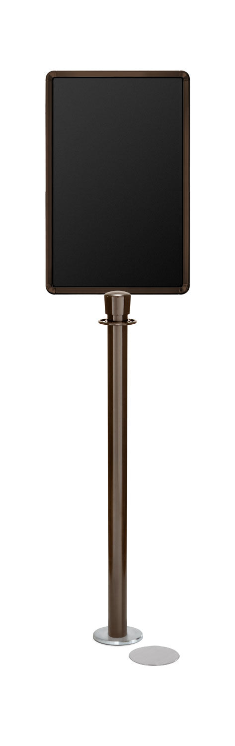 Magnetic Traditional Sign Stand | Lavi - SB - Statuary Bronze - 14 x 22 · Vertical · Slotted