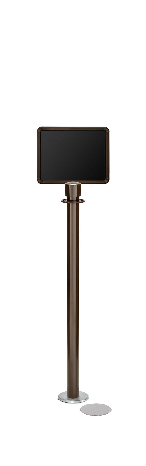 Magnetic Traditional Sign Stand | Lavi - SB - Statuary Bronze - 8.5 x 11 · Horizontal · Slotted