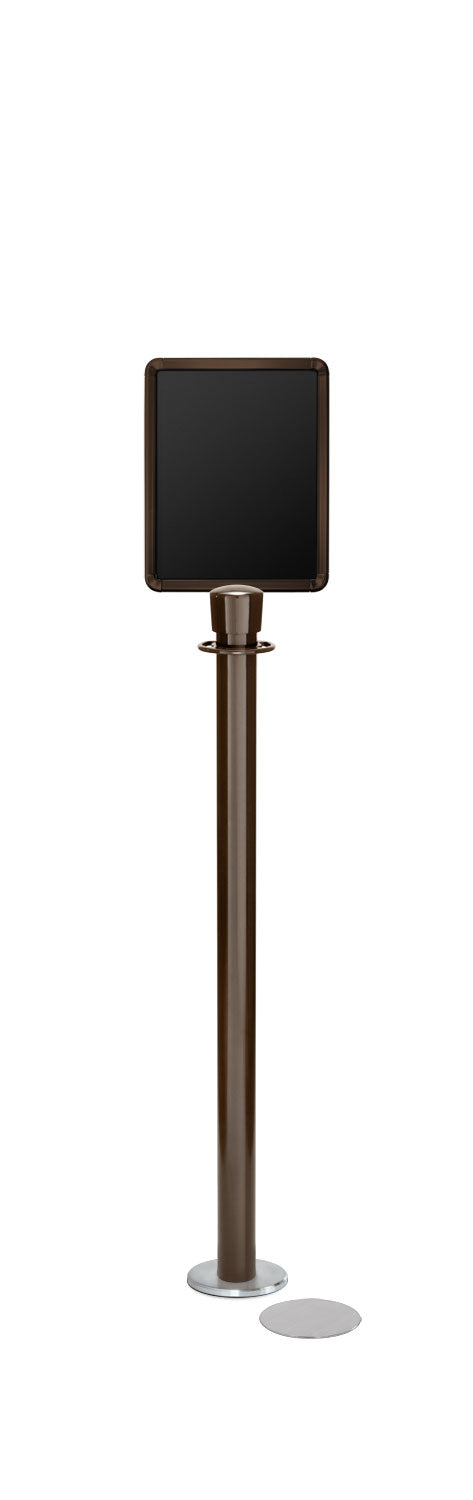 Magnetic Traditional Sign Stand | Lavi - SB - Statuary Bronze - 8.5 x 11 · Vertical · Slotted