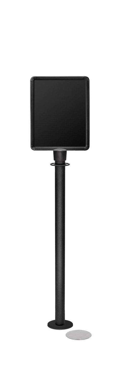 Magnetic Traditional Sign Stand | Lavi - WB - Wrinkle Black - 11 x 14 · Vertical · Slotted