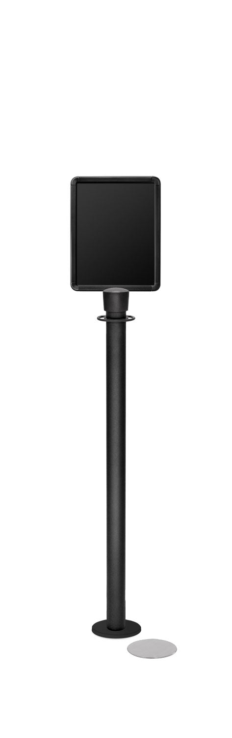 Magnetic Traditional Sign Stand | Lavi - WB - Wrinkle Black - 8.5 x 11 · Vertical · Closed frame
