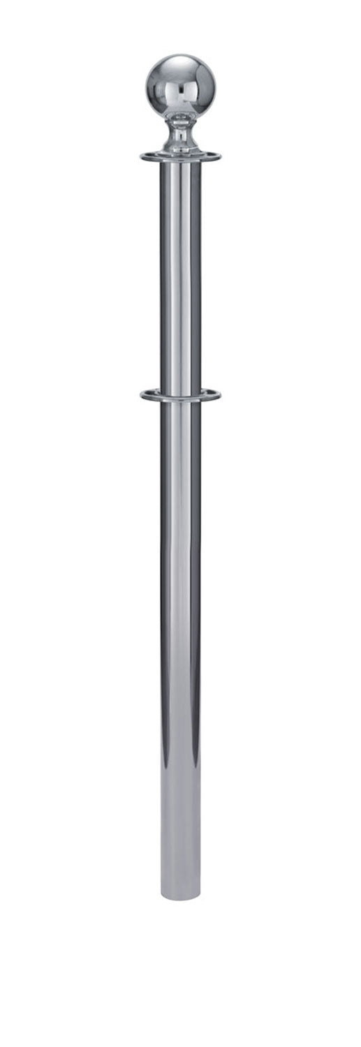 Removable Post and Rope Stanchion | Lavi - PO - Polished Stainless - NO - No Base · Double-line (ADA)