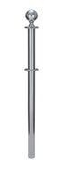 Removable Post and Rope Stanchion | Lavi - PO - Polished Stainless - NO - No Base · Double-line (ADA)