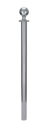 Removable Post and Rope Stanchion | Lavi - PO - Polished Stainless - NO - No Base · Single line