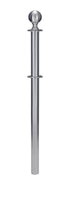 Removable Post and Rope Stanchion | Lavi - SA - Satin Stainless - NO - No Base · Double-line (ADA)