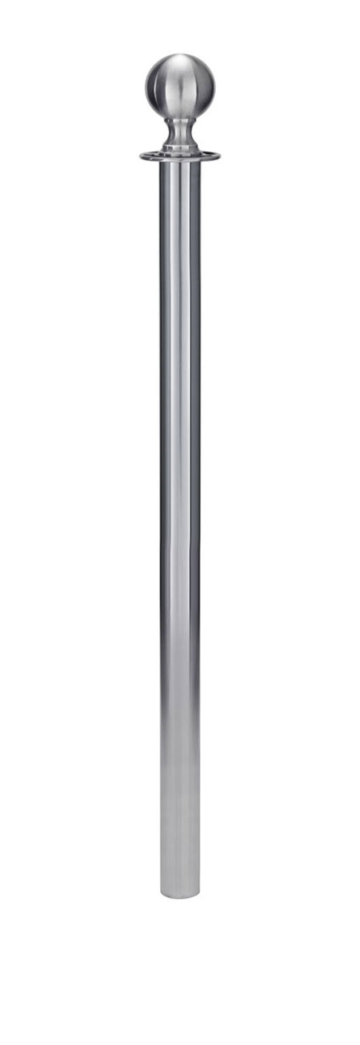 Removable Post and Rope Stanchion | Lavi - SA - Satin Stainless - NO - No Base · Single line