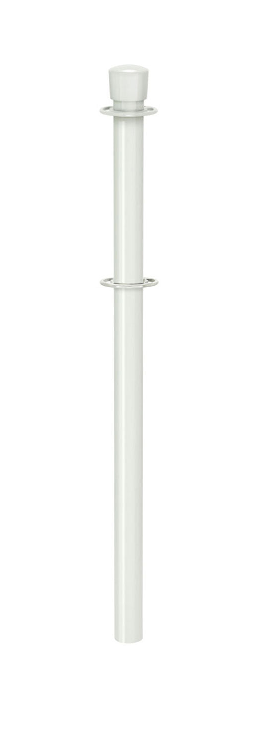 Removable Post and Rope Stanchion | Lavi - LW - Lavi White - NO - No Base · Double-line (ADA)