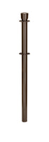 Removable Post and Rope Stanchion | Lavi - SB - Statuary Bronze - NO - No Base · Double-line (ADA)