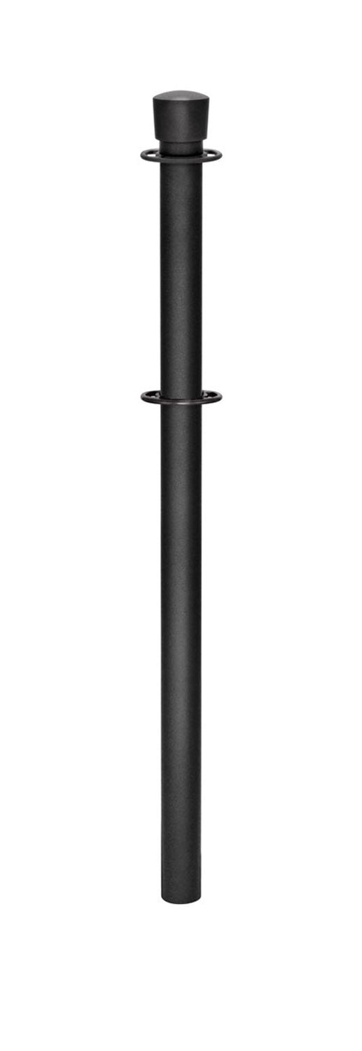 Removable Post and Rope Stanchion | Lavi - WB - Wrinkle Black - NO - No Base · Double-line (ADA)