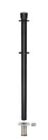 Removable Post and Rope Stanchion | Lavi - WB - Wrinkle Black - P45 - Polished Floor Socket · Double-line (ADA)