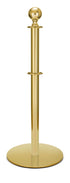 Portable Post and Rope Stanchion | Lavi - BC - Brass Clear Coat - 14.5" Slim · Double-line (ADA)