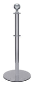 Portable Post and Rope Stanchion | Lavi - PO - Polished Stainless - 14.5" Slim · Double-line (ADA)
