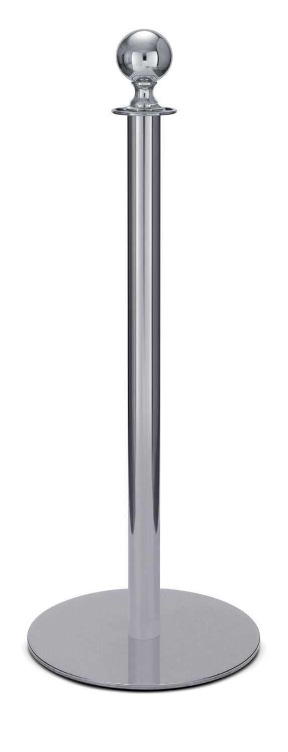 Portable Post and Rope Stanchion | Lavi - PO - Polished Stainless - 14.5" Slim · Single line