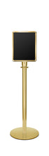 Portable Traditional Sign Stand | Lavi - BC - Brass Clear Coat - 11 x 14 · Vertical · Slotted