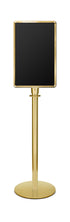 Portable Traditional Sign Stand | Lavi - BC - Brass Clear Coat - 14 x 22 · Vertical · Slotted
