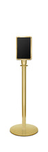 Portable Traditional Sign Stand | Lavi - PB - Polished Brass - 7 x 11 · Vertical · Slotted