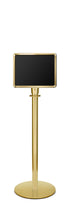 Portable Traditional Sign Stand | Lavi - PB - Polished Brass - 11 x 14 · Horizontal · Slotted