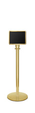 Portable Traditional Sign Stand | Lavi - PB - Polished Brass - 8.5 x 11 · Horizontal · Slotted