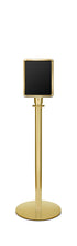 Portable Traditional Sign Stand | Lavi - PB - Polished Brass - 8.5 x 11 · Vertical · Slotted