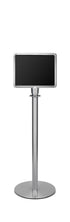Portable Traditional Sign Stand | Lavi - SA - Satin Stainless - 11 x 14 · Horizontal · Closed frame