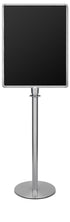 Portable Traditional Sign Stand | Lavi - SA - Satin Stainless - 22 x 28 · Vertical · Closed frame