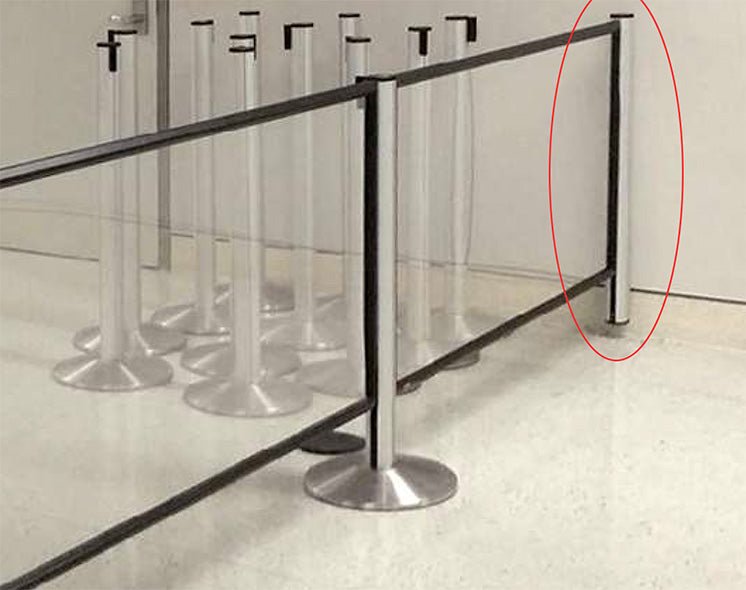Beltrac Wall Post For Panel Mounting | No Belt - The Crowd Controller