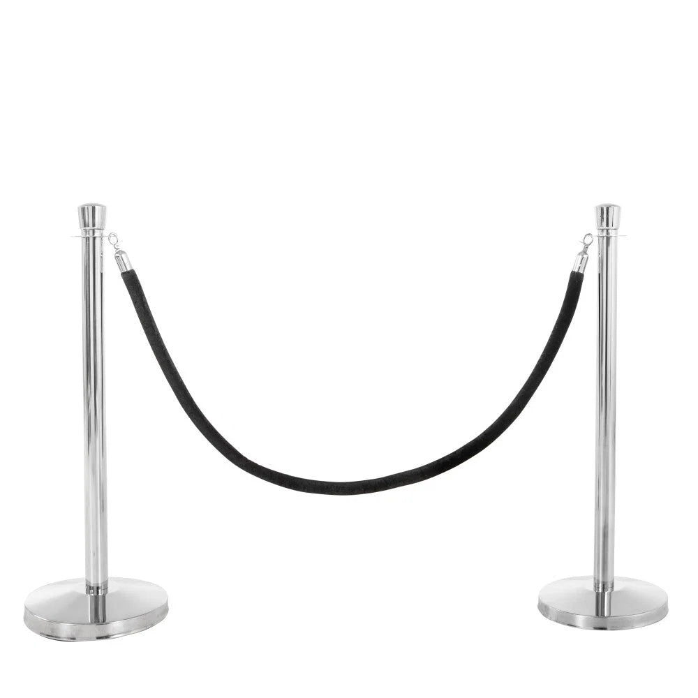 US Weight Chrome Stanchion 2-Pack with 6 FT Rope