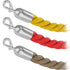 Braided polypropylene stanchion ropes in four colours