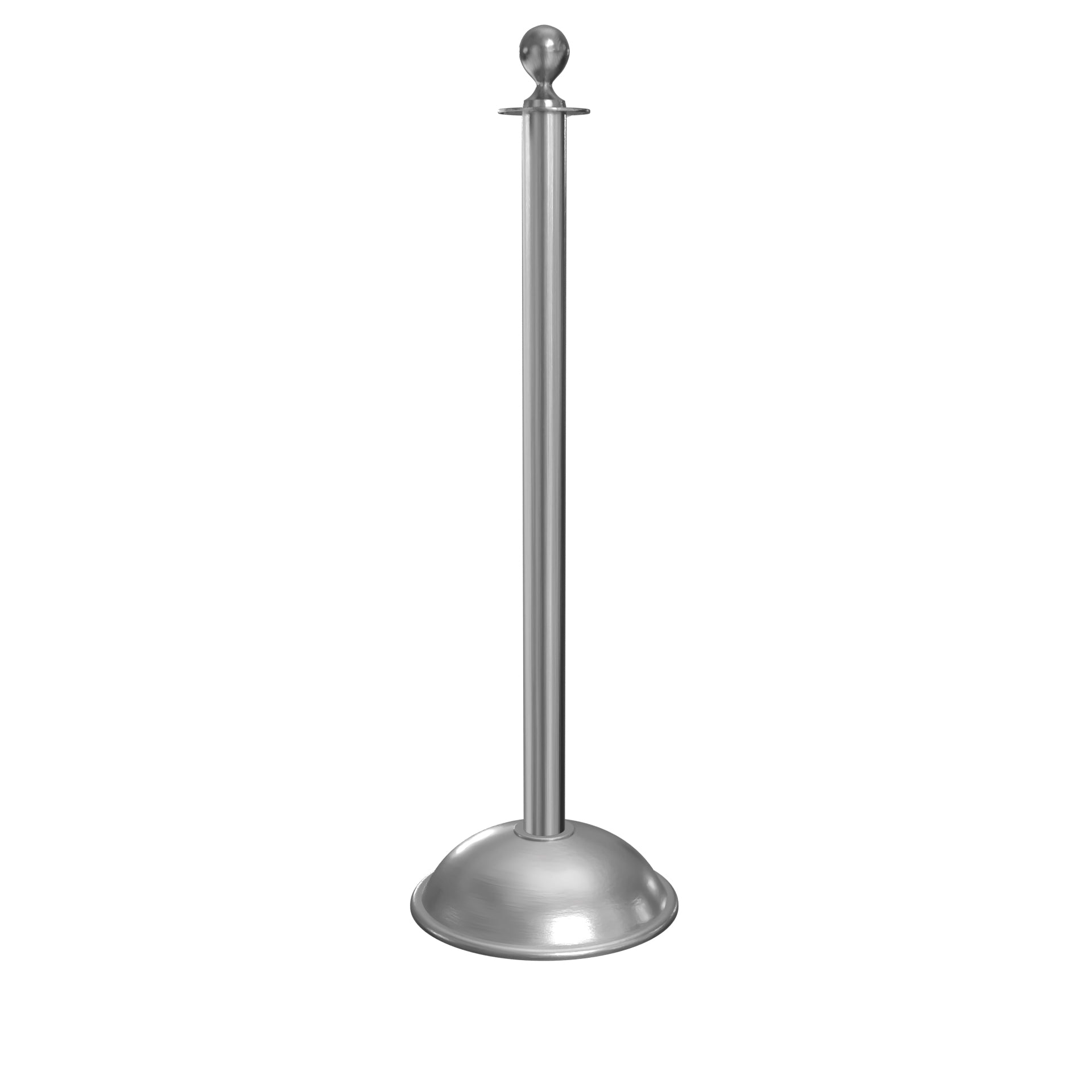 Elegance Ball Top Dome Base Stanchion - Satin Stainless