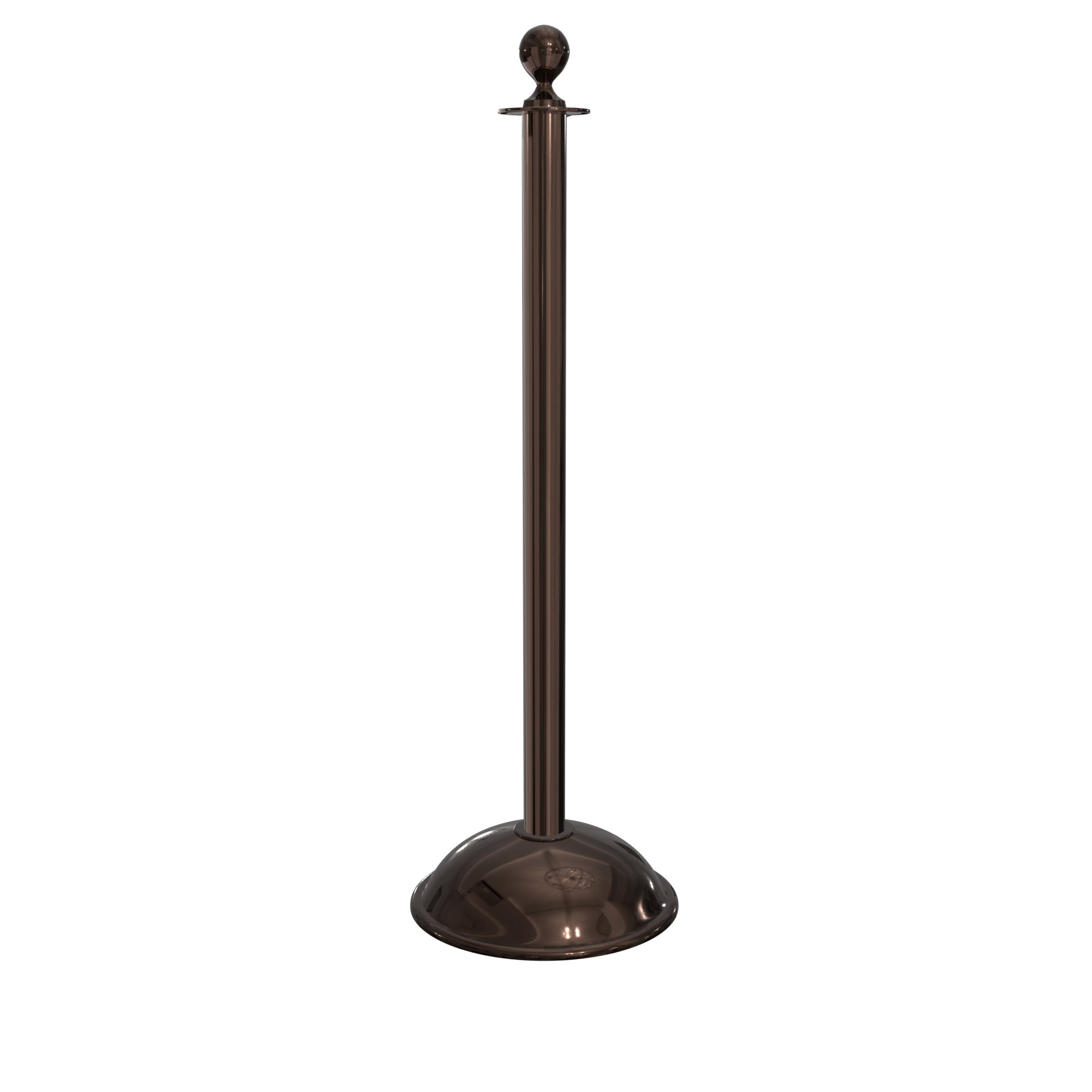 Elegance Ball Top Dome Base Stanchion - Statuary Bronze