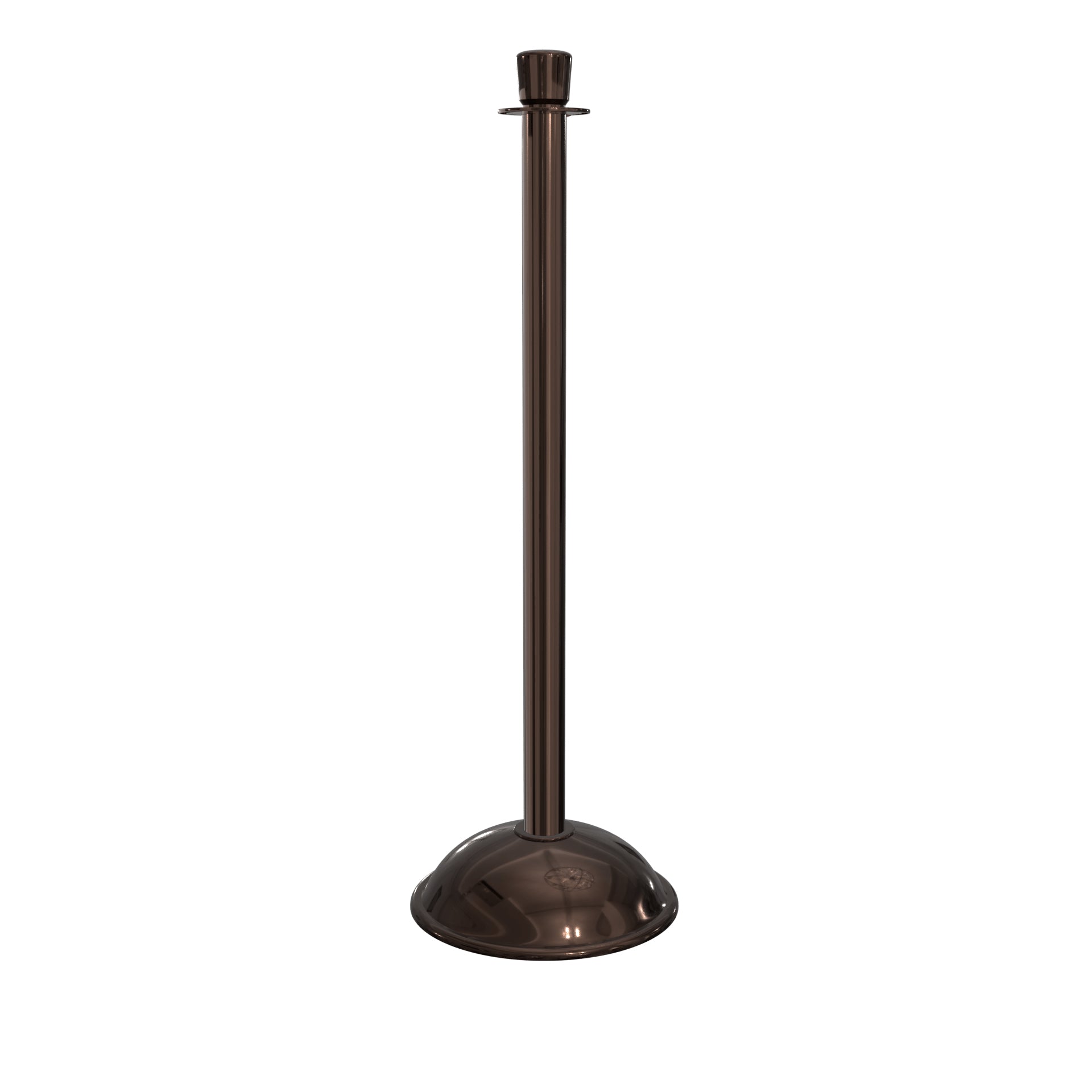 Elegance Crown Top Dome Base Stanchion - Statuary Bronze