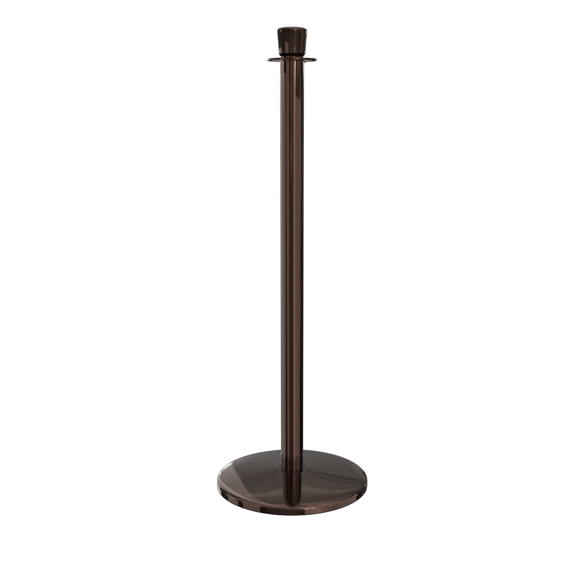 Elegance Crown Top Profile Base Stanchion - Statuary Bronze