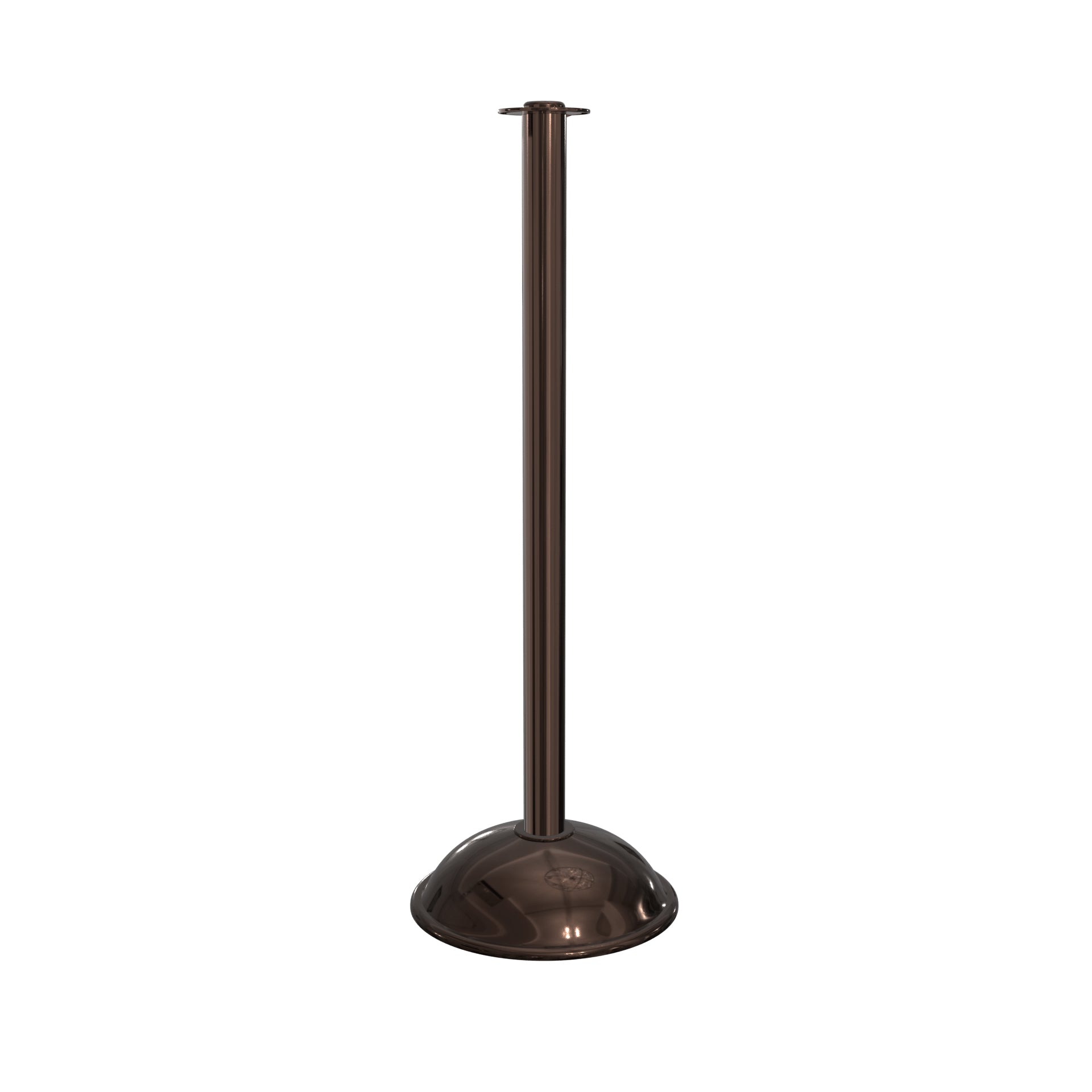 Elegance Flat Top Dome Base Stanchion - Statuary Bronze