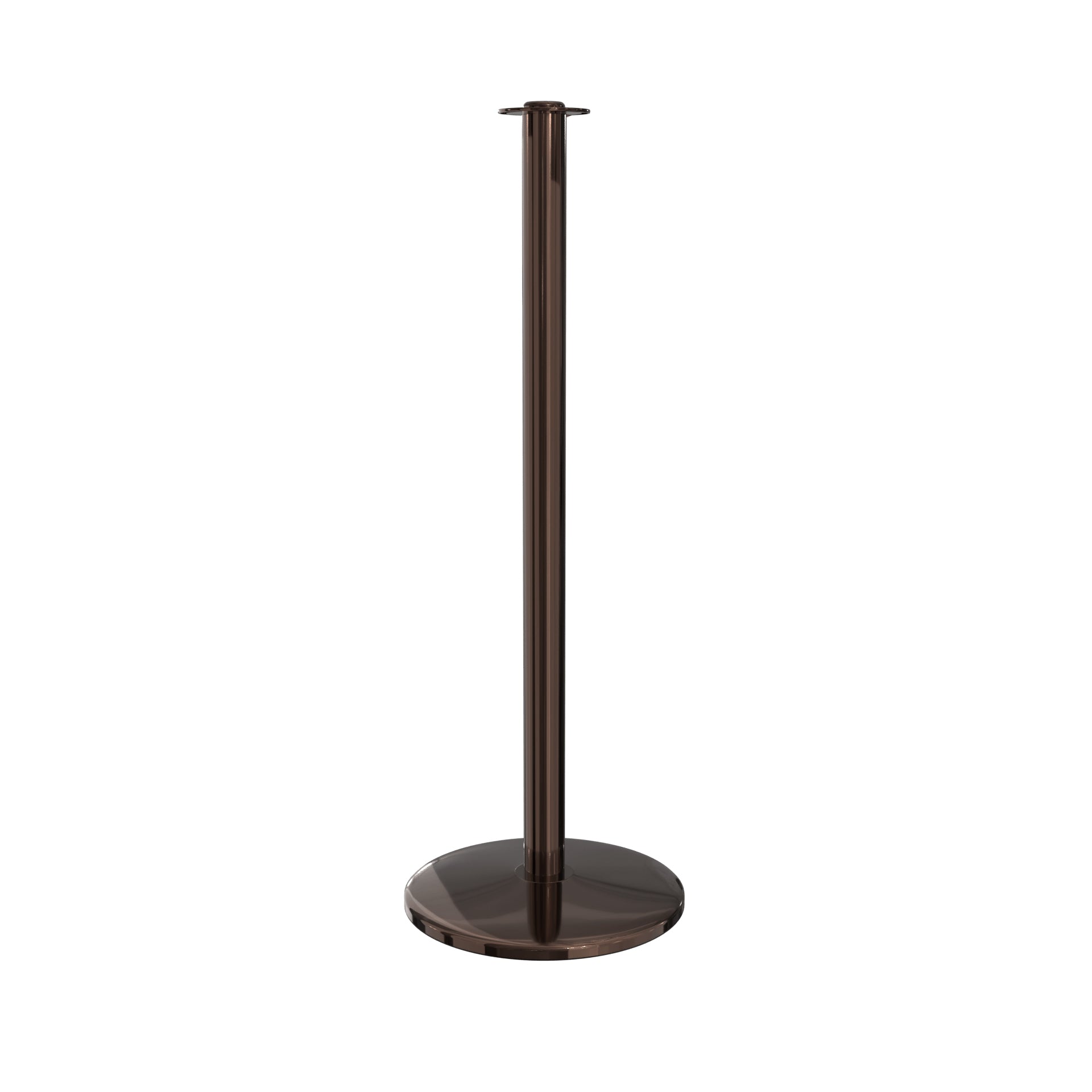 Elegance Flat Top Profile Base Stanchion - Statuary Bronze